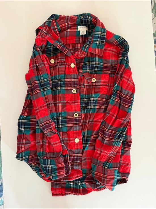 Crewcuts Other - Crewcuts Red & Green Plaid Button-Down Shirt